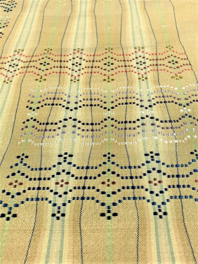 琉球南風原花織 よろけ織 九寸名古屋帯 大城一夫 ｜着物専門店スポット  