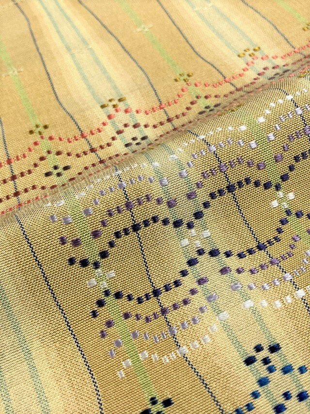 琉球南風原花織 よろけ織 九寸名古屋帯 大城一夫 ｜着物専門店スポット