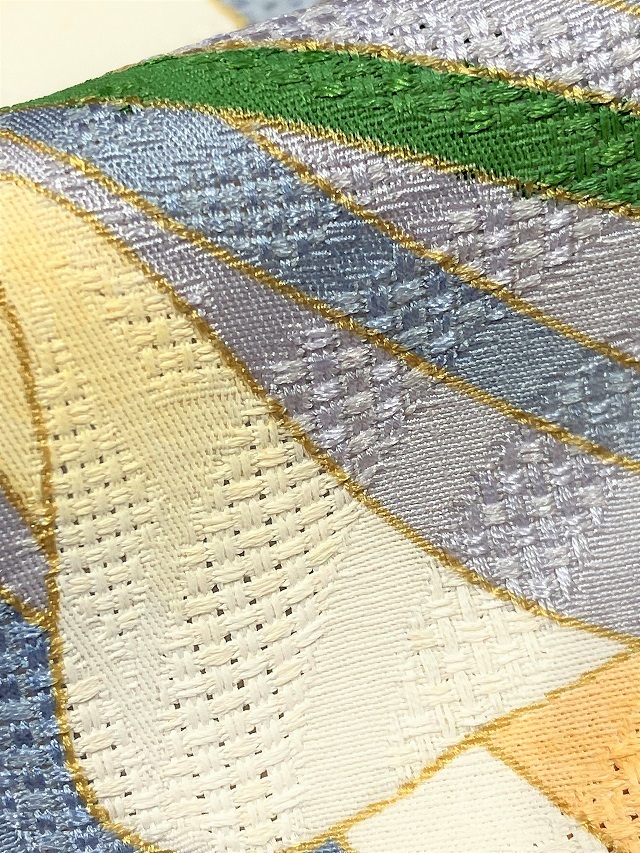 オールシーズン 夢染里 カラー 十日町友禅染帯 九寸名古屋帯