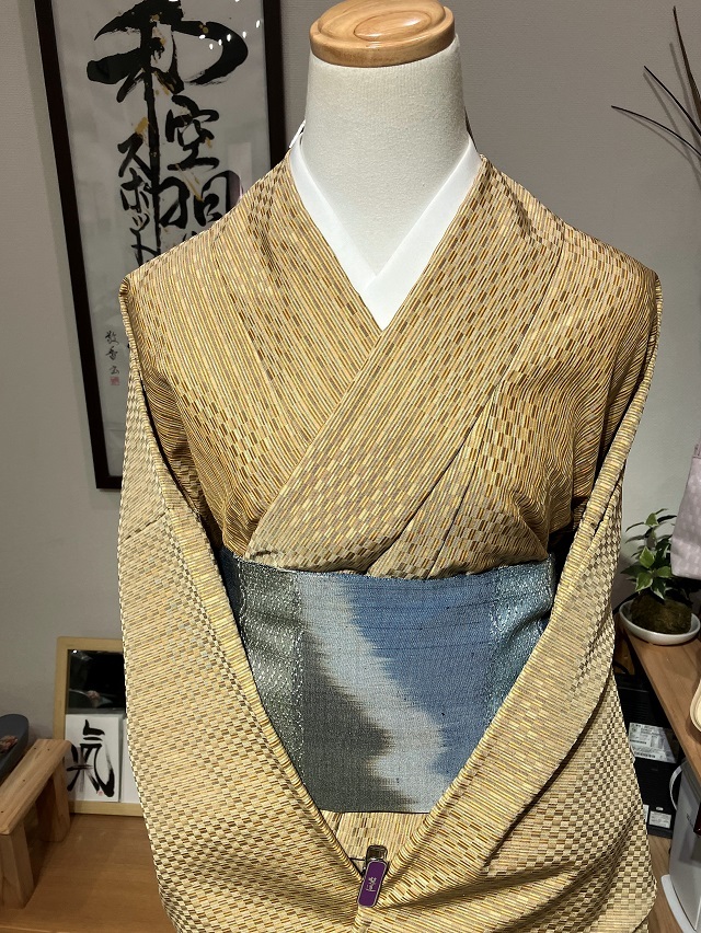 山下芙美子 黄八丈｜美しいキモノ掲載 鈴木保奈美さん着用品 ｜着物