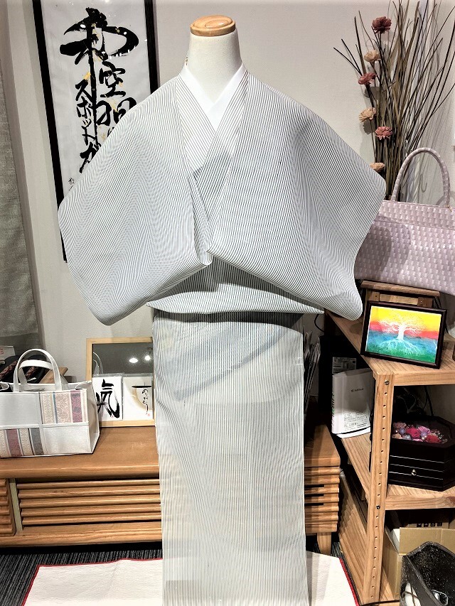 夏小千谷本麻上布着物 あやしく