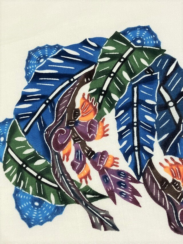 紅型染の最高峰 人間国宝 玉那覇有公 南風原ロートン織との共演 芭蕉に