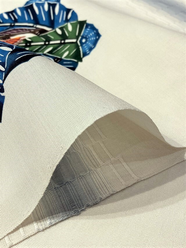 O0164新品お仕立上り 逸品 単衣向き 正絹 南風原 ロートン 花織 名古屋帯 O0164新品お仕立上り 逸品 単衣向き 正絹 南風原 ロートン 花織