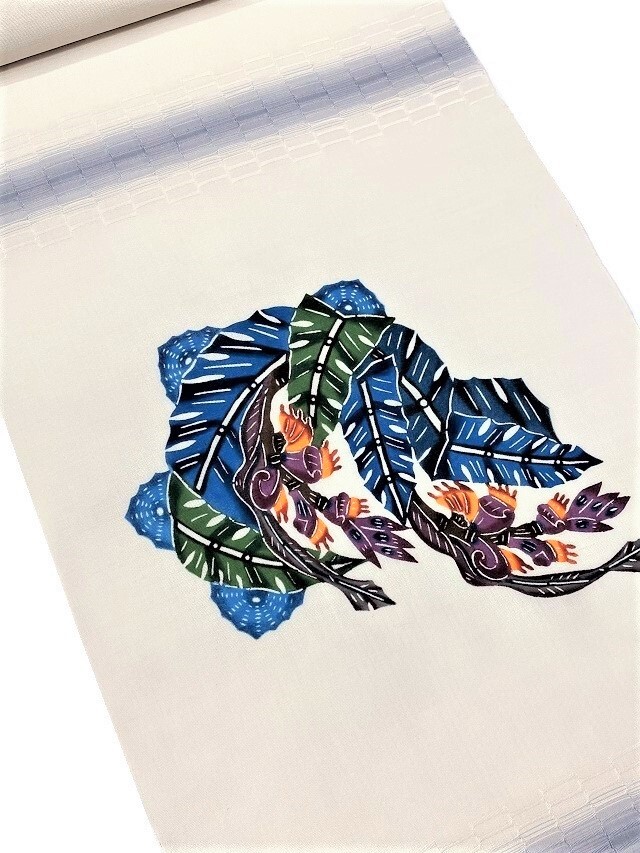 紅型染の最高峰 人間国宝 玉那覇有公 南風原ロートン織との共演 芭蕉に