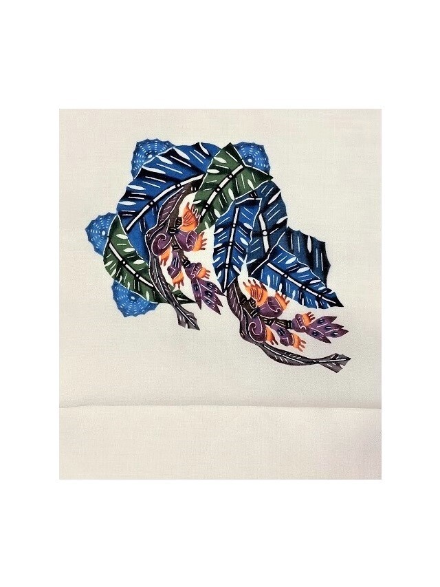 紅型染の最高峰 人間国宝 玉那覇有公 南風原ロートン織との共演 芭蕉に