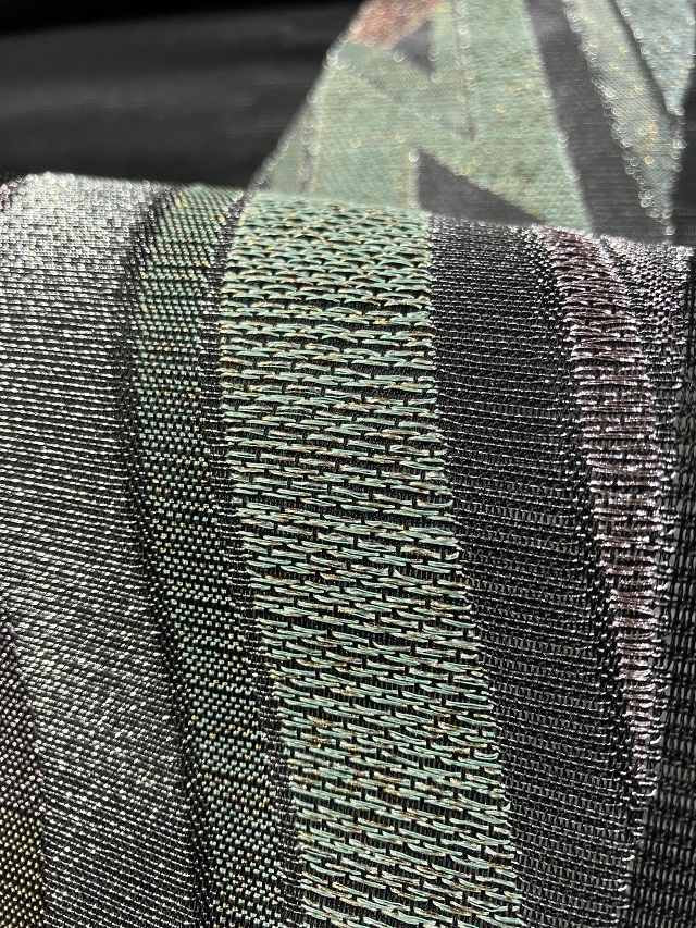 西陣織 夏九寸名古屋帯 世界に誇る織の技術 |幾何柄稲妻文｜着物  