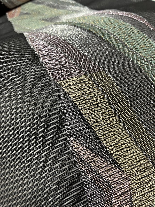 西陣織 夏九寸名古屋帯 世界に誇る織の技術 |幾何柄稲妻文｜着物  