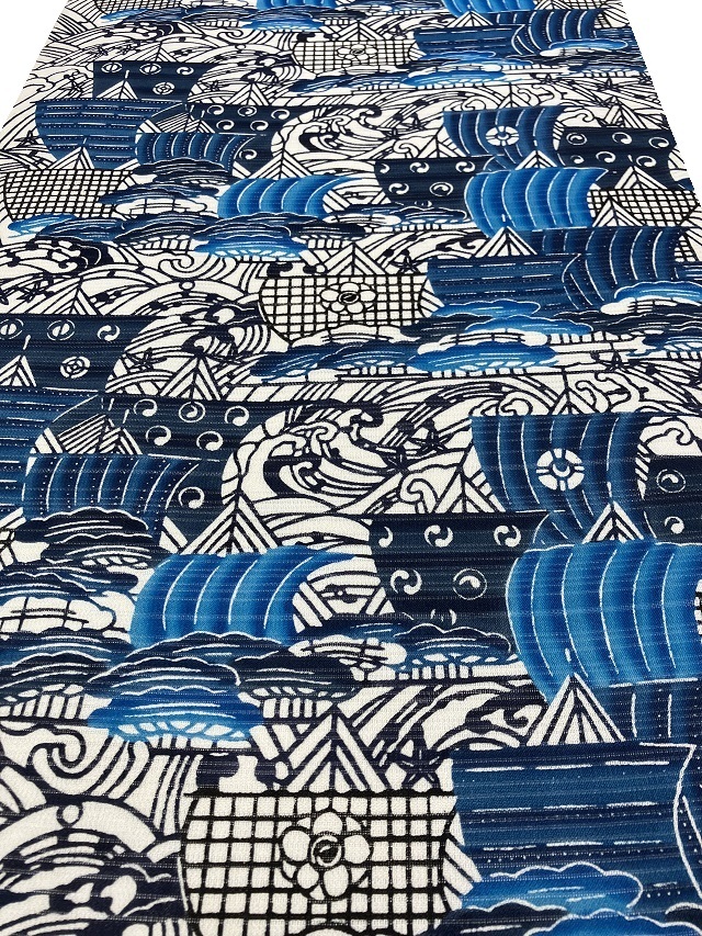 城間紅型 夏 進貢船