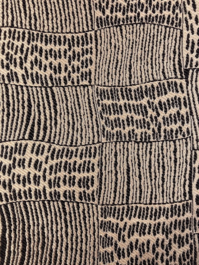 洒落袋帯 黒系 全通柄 長嶋成織物 証紙あり 洒落袋帯 黒系