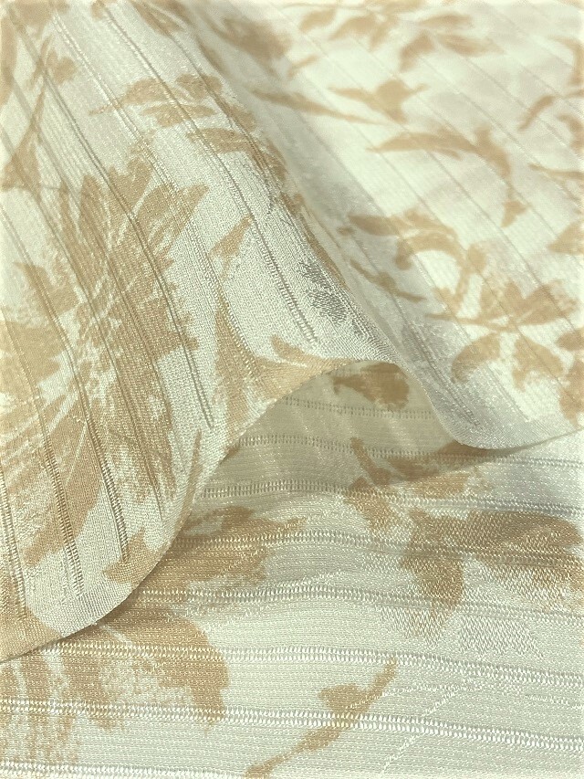 夏帯揚げ 京染｜花文様 クリーム｜着物専門店スポットガーデン 