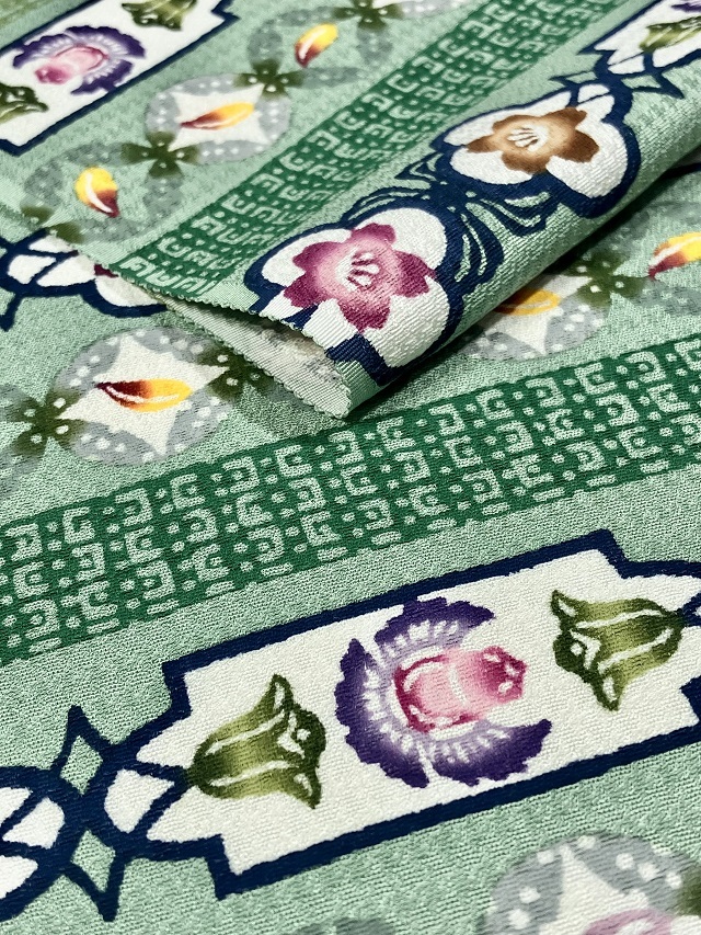 知念冬馬 紅型界のサラブレット 福ら雀に桜横段｜着物セレクト専門店