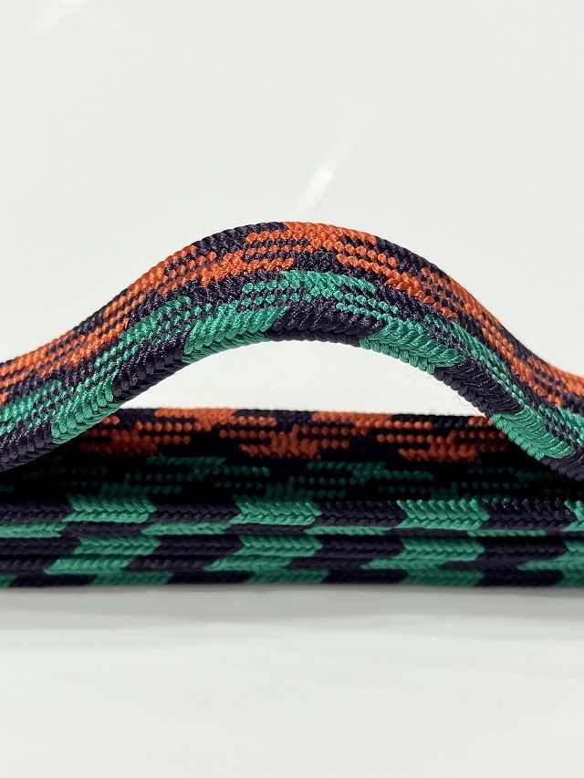 五嶋紐 帯締め｜千鳥格子 ツートンカラー オレンジ/グリーン/茄子紺