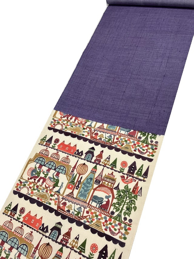 関美穂子 型絵染｜オリジナルカラー 水辺のもてなし｜着物セレクト専門