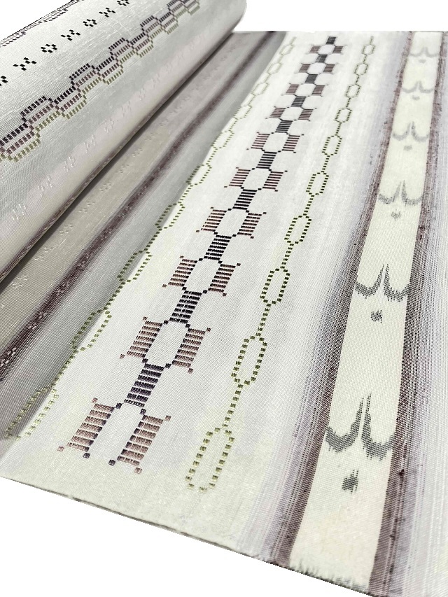 極上新品】「野原織物謹製」野原俊雄氏作「本場琉球かすり」市松格子