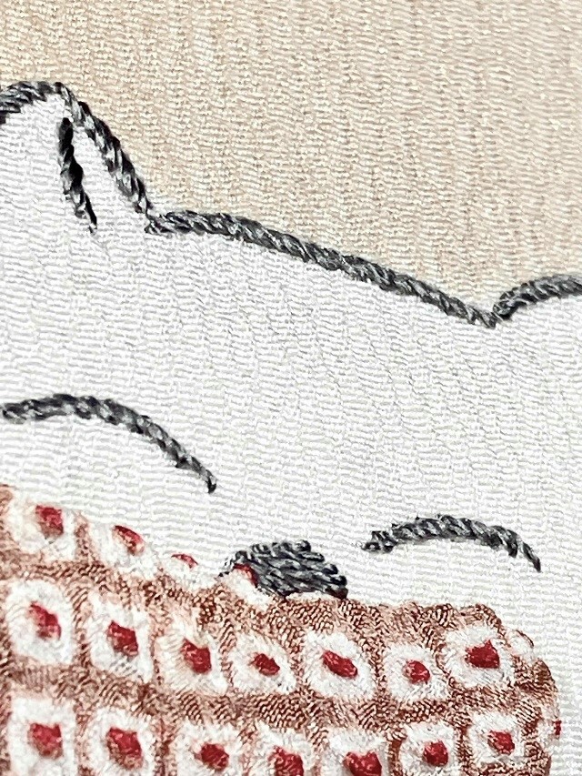 藤井絞り ネコ九寸名古屋帯