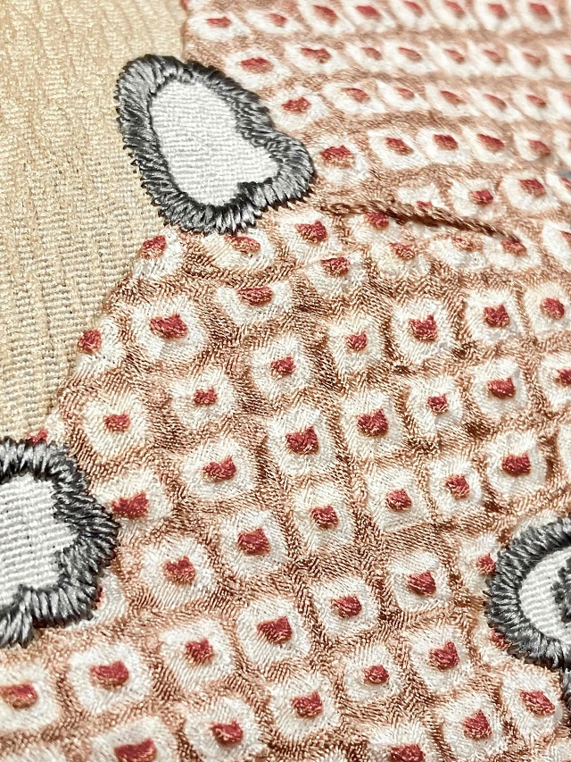 藤井絞り ネコ九寸名古屋帯