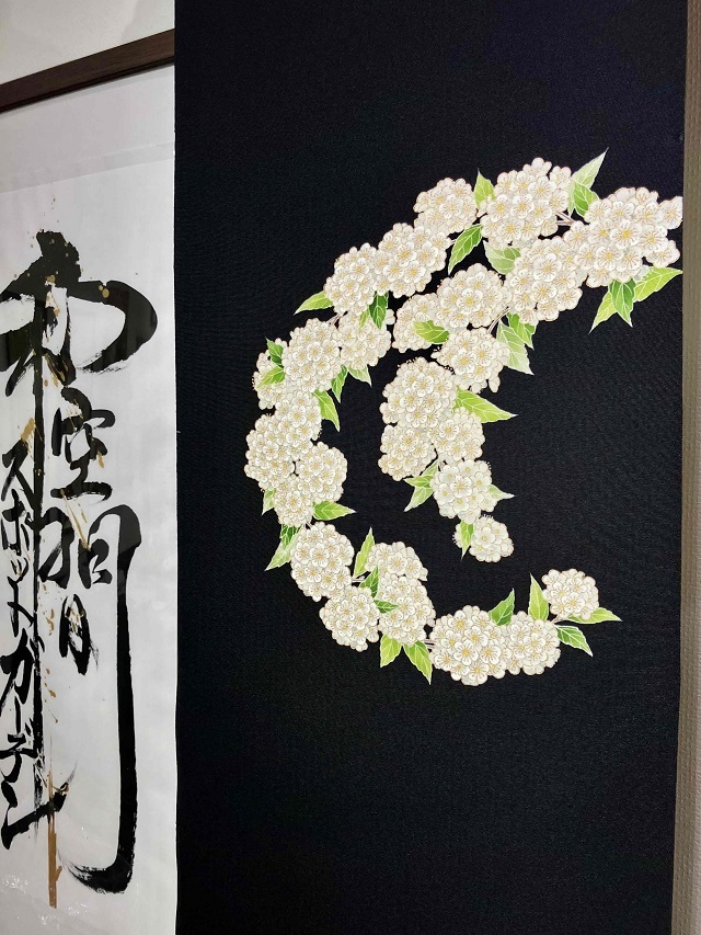 １本限り！ 新品未仕立 塩瀬生地 染九寸名古屋帯 クリスマス柄③ 手縫仕立代込 帯 名古屋帯 九寸名古屋帯 塩瀬名古屋 染め帯 仕立て込 オフ