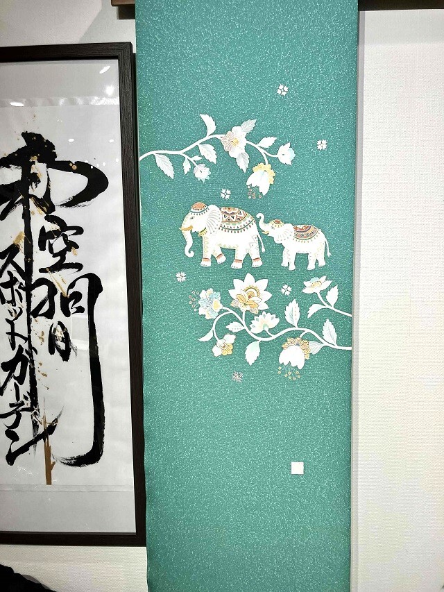 極上　塩瀬九寸名古屋帯 手描き友禅作家 仕立無料】 【染の北川】 本手描き友禅塩瀬九寸名古屋帯 CHUL THAI No