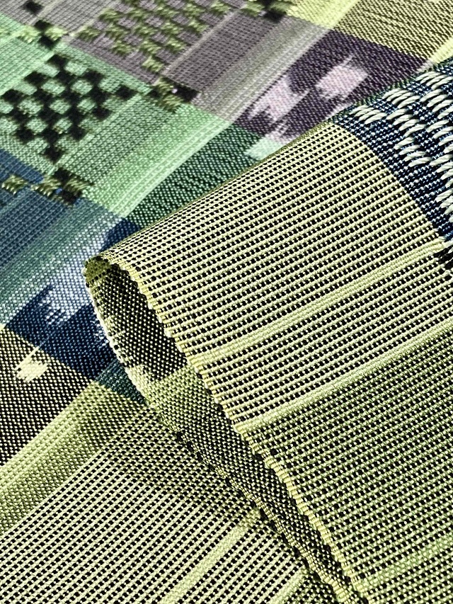 喜屋武八枚 本場琉球南風原花織 九寸名古屋帯 伝統工芸士 野原俊雄