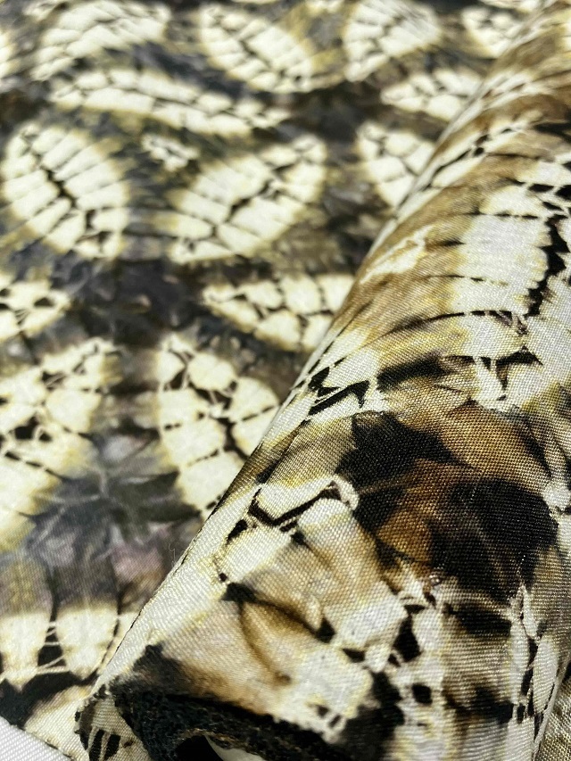 篭染二重絞り 九寸名古屋帯 筬園工房｜幻想的な染模様 | 着物セレクト