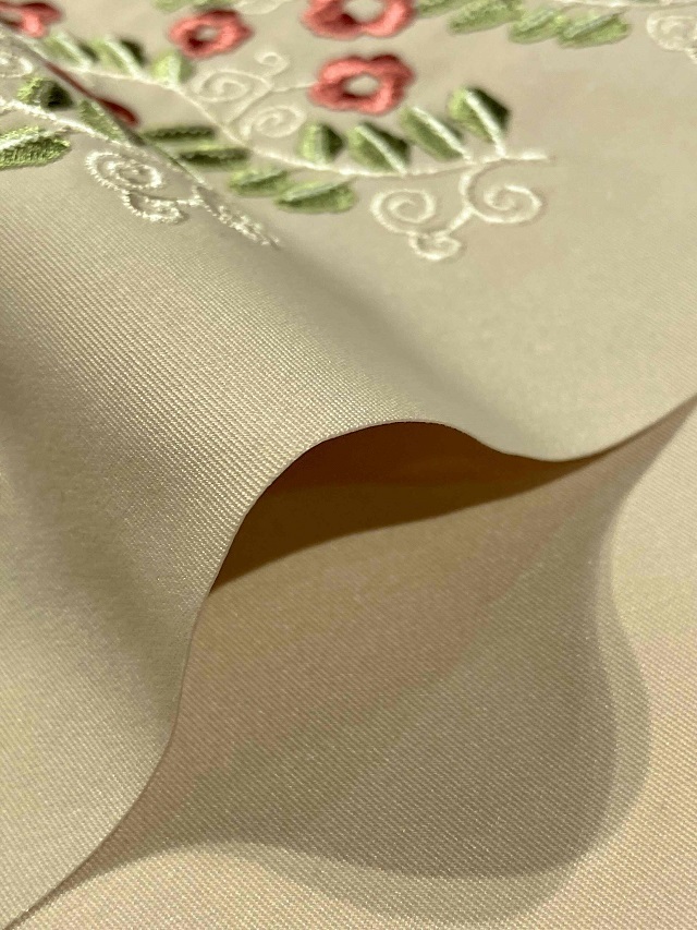 竹久夢二 刺繍半衿 小花 ベージュ｜着物セレクト専門店スポットガーデン
