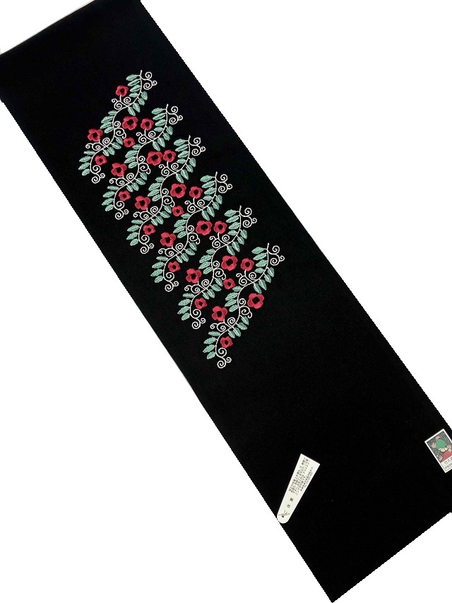 竹久夢二 刺繍半衿 小花 黒｜着物セレクト専門店スポットガーデン