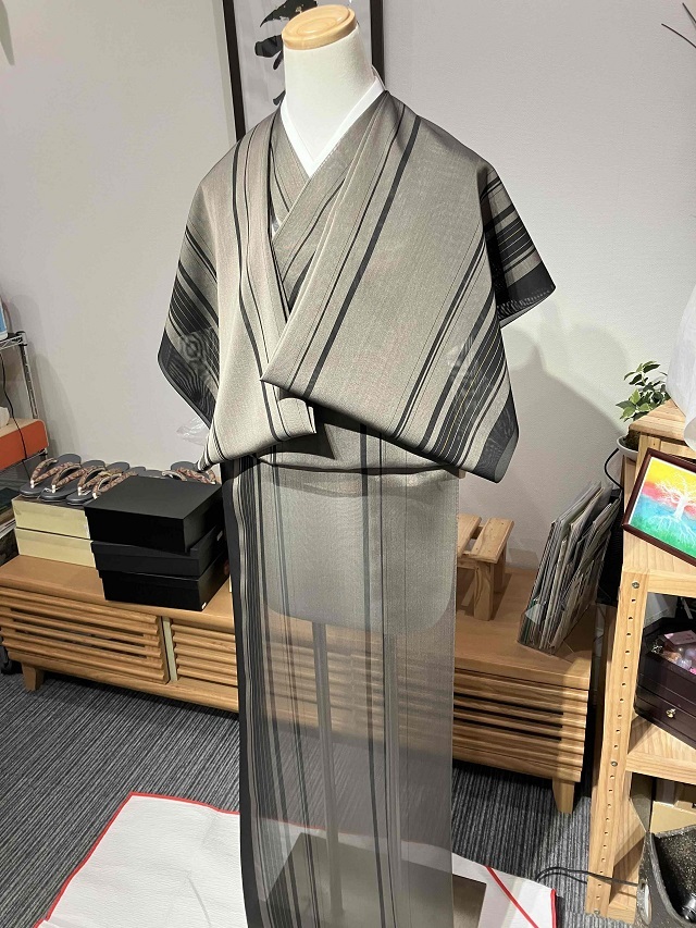 新品 涙ぐむ 未使用】希少 夏黄八丈 本場黄八丈染 反物 西條吉広