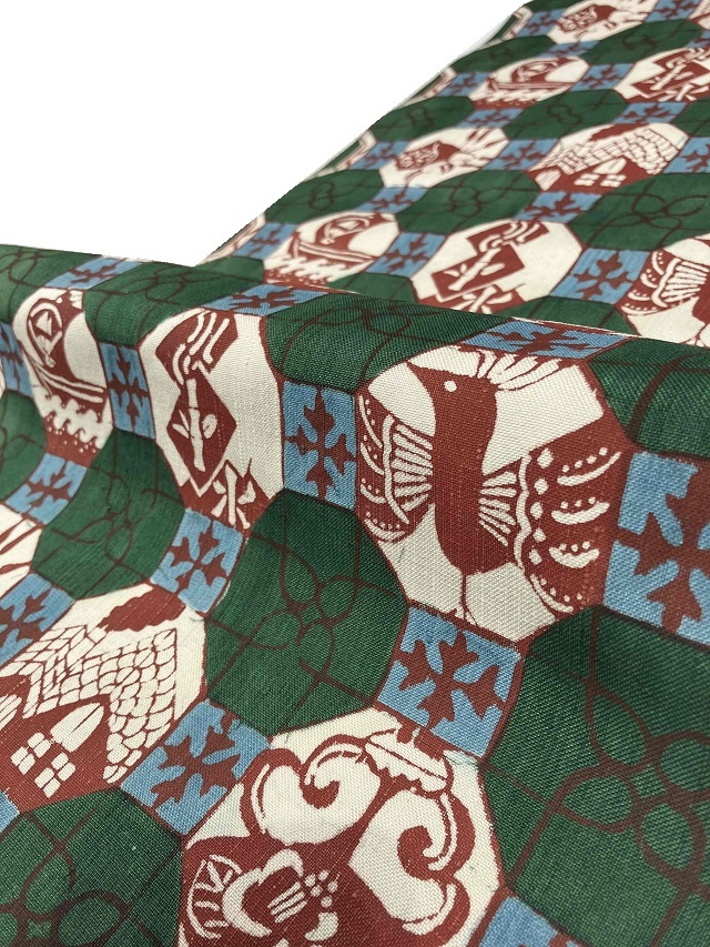 美品　名古屋帯　本麻　型染め　竜田川 美品 名古屋帯 本麻 型染め 竜田川