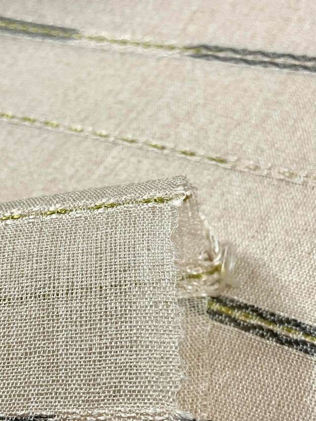 柳悦考芭蕉布帯絣自然布