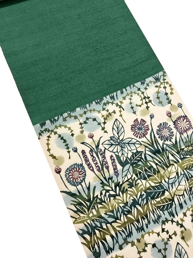 関美穂子 型絵染｜ハーブの庭 メルヘンの世界｜着物セレクト専門店