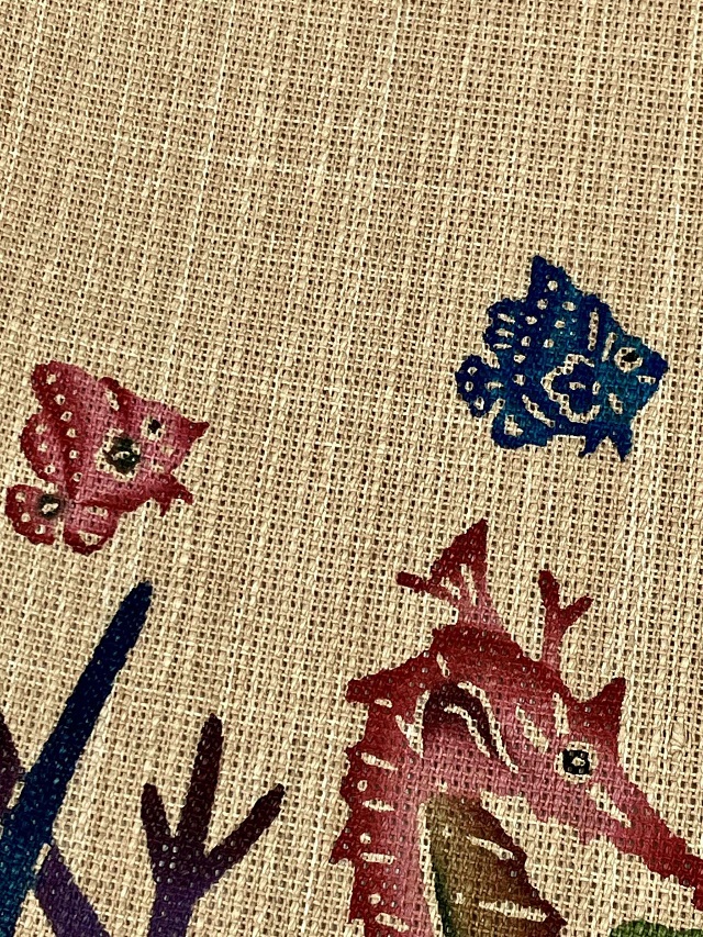 諸紙布 タツノオトシゴ 城間栄順 現代紅型の礎を切り開いた巨匠｜着物