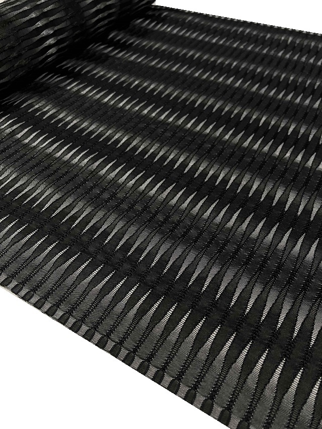 最終お値下げ　美品 証紙有　杉村織物 手織り 全通袋帯　麟（RIN）焦げ茶 西陣織 杉村 麟RIN グレー 九寸名古屋帯 ｜着物専門店スポットガーデン