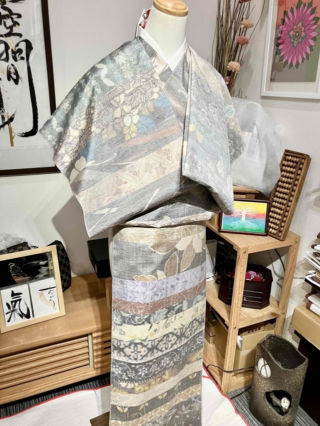 小千谷紬 手織り繋ぎ糸 ｜世界で1点 貴女だけ特別の贅沢｜着物