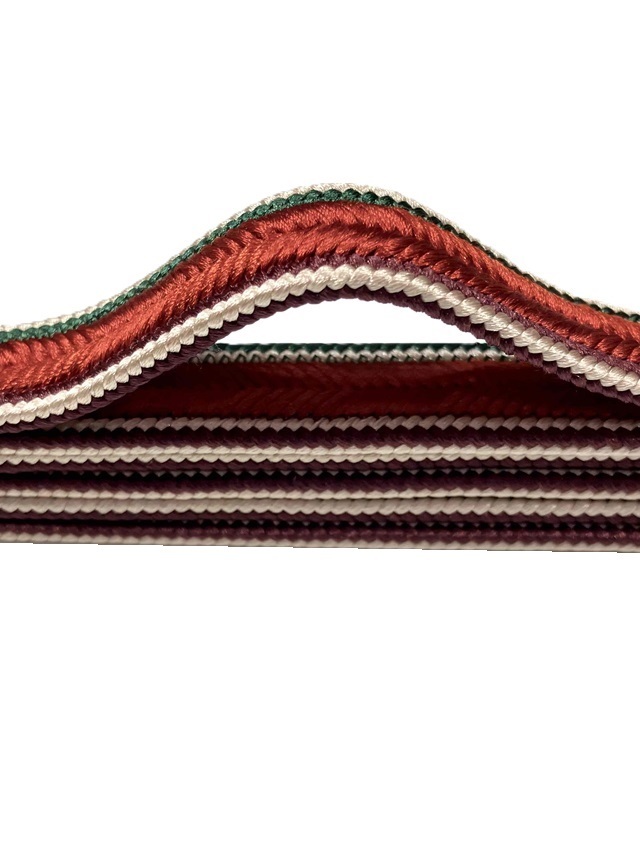 五嶋紐 帯締め 泥染め｜矢羽根/サイドカラー切り替え 黄櫨染ベース