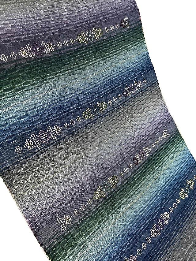 ゆらぎ 工房真南風 本場琉球花織 九寸名古屋帯 至高のロートン ティ花  