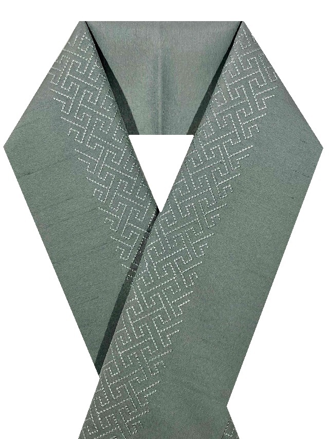 刺繍半衿 紗綾型 日本製 青緑｜着物セレクト専門店スポットガーデン