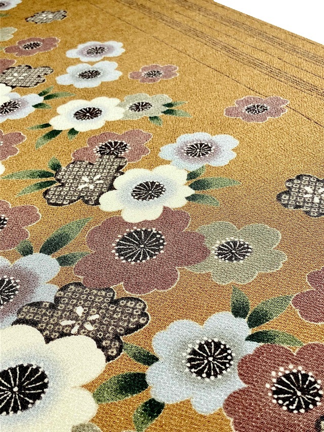 桜 激安アウトレット1点限り 古代縮緬 染九寸名古屋帯 業者在庫放出品 