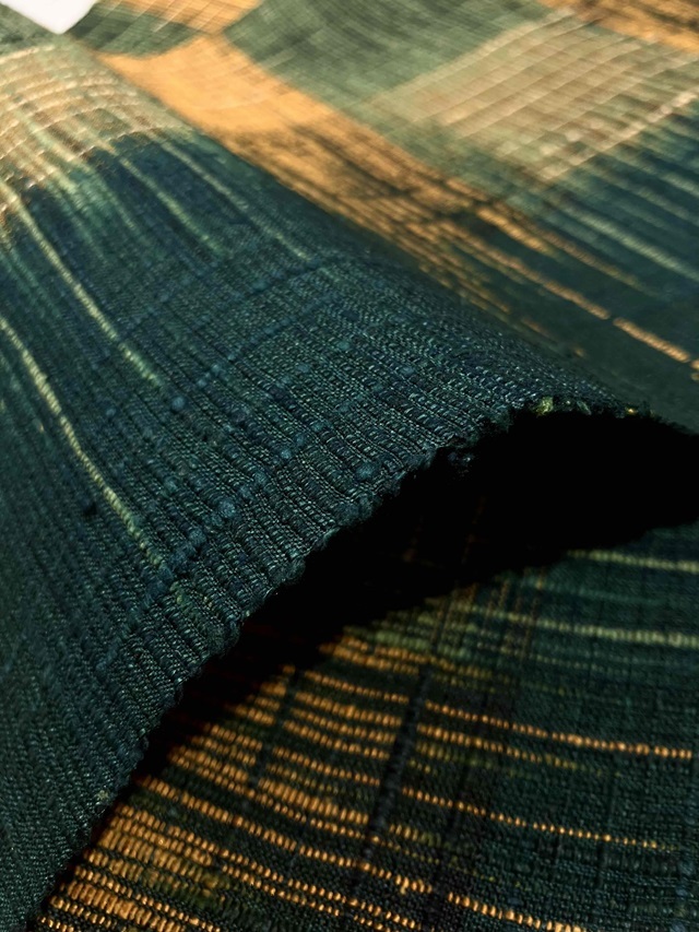 柿泥染 節糸織 くるまや工房 八寸名古屋帯|伝統の小千谷紬｜着物