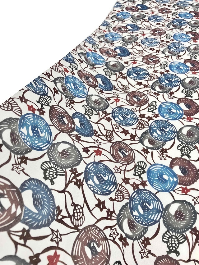 城間栄順　紅型　夏大島東郷織物