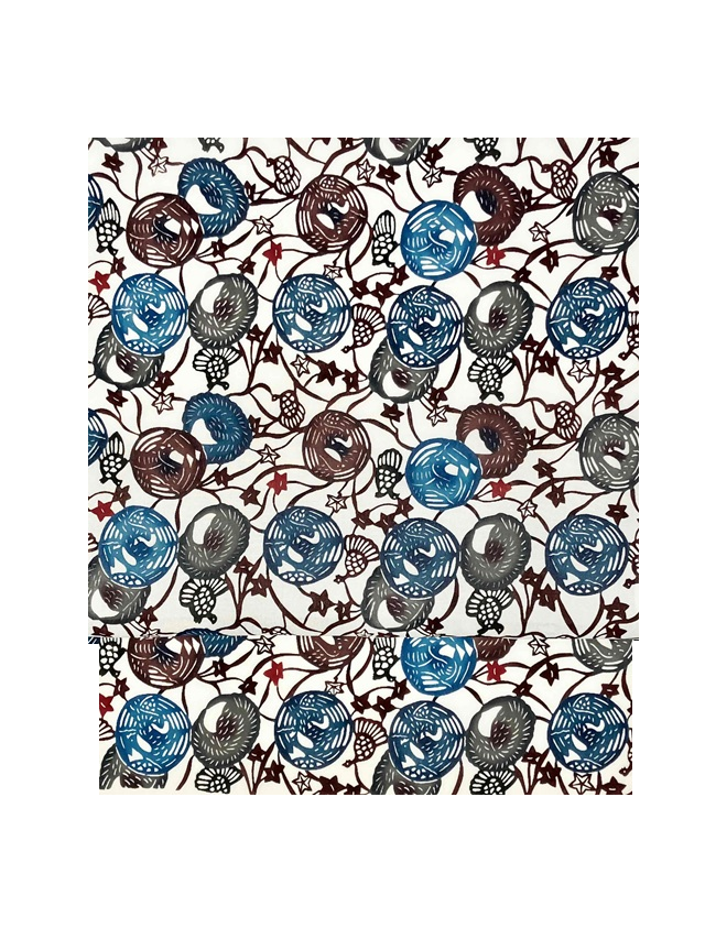 城間栄順　紅型　夏大島東郷織物