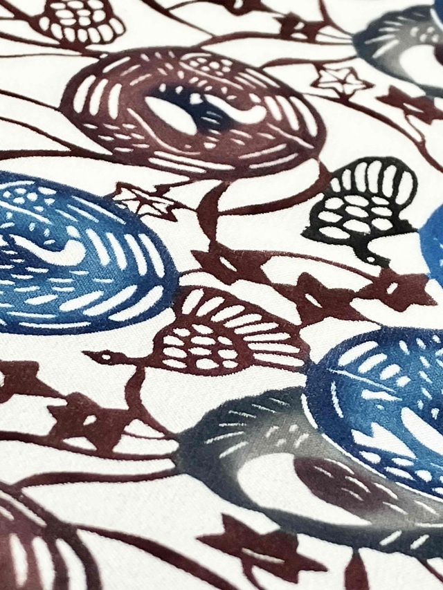 城間栄順　紅型　夏大島東郷織物