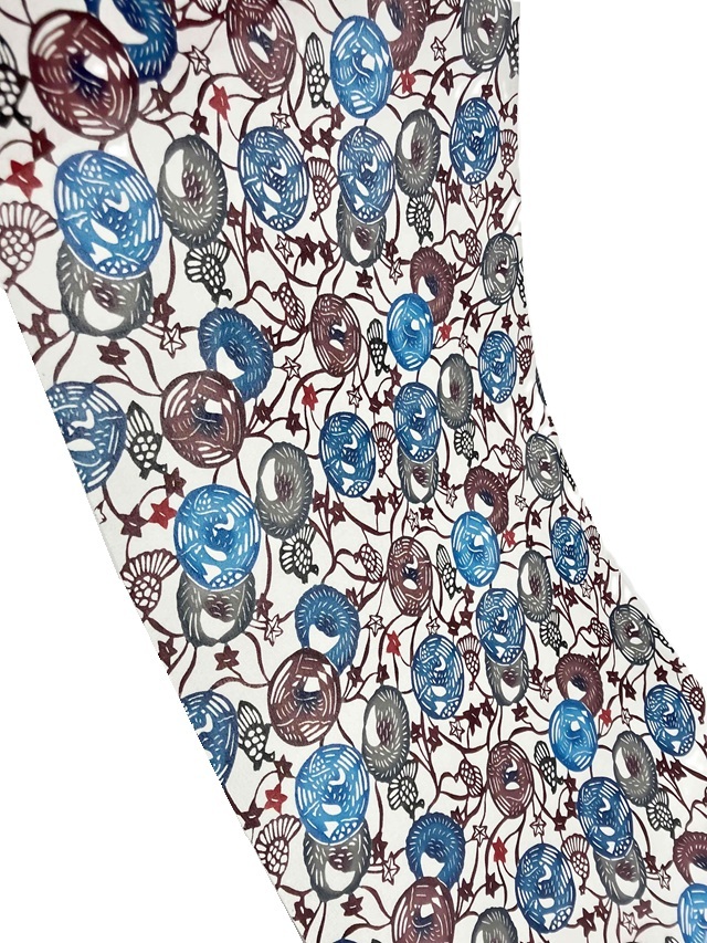 城間栄順　紅型　夏大島東郷織物