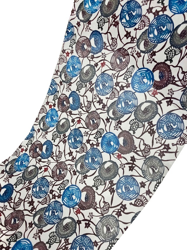 城間栄順　紅型　夏大島東郷織物