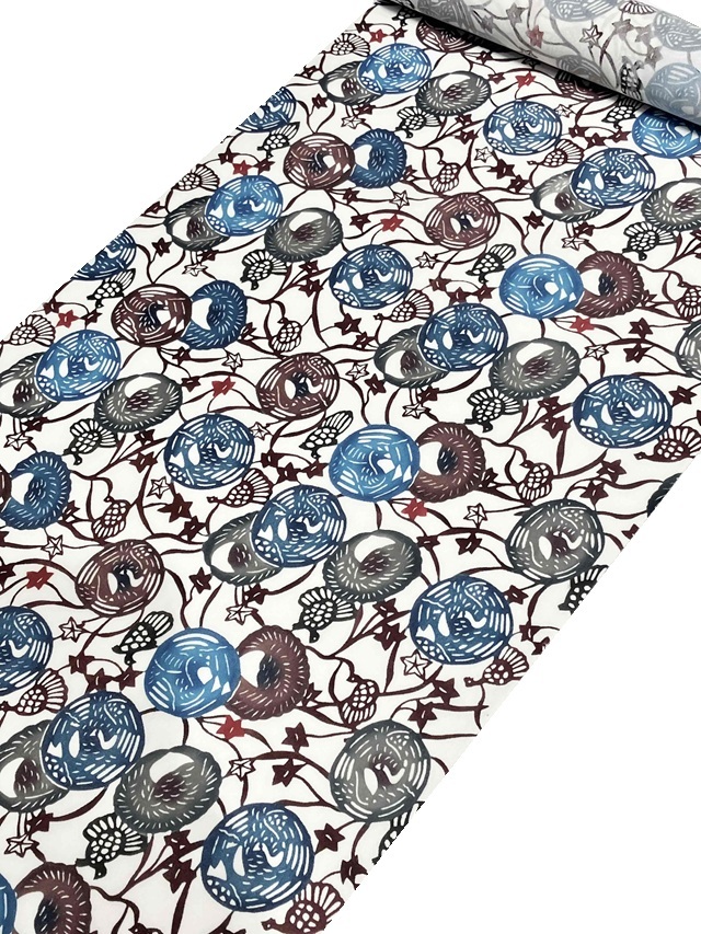 城間栄順　紅型　夏大島東郷織物