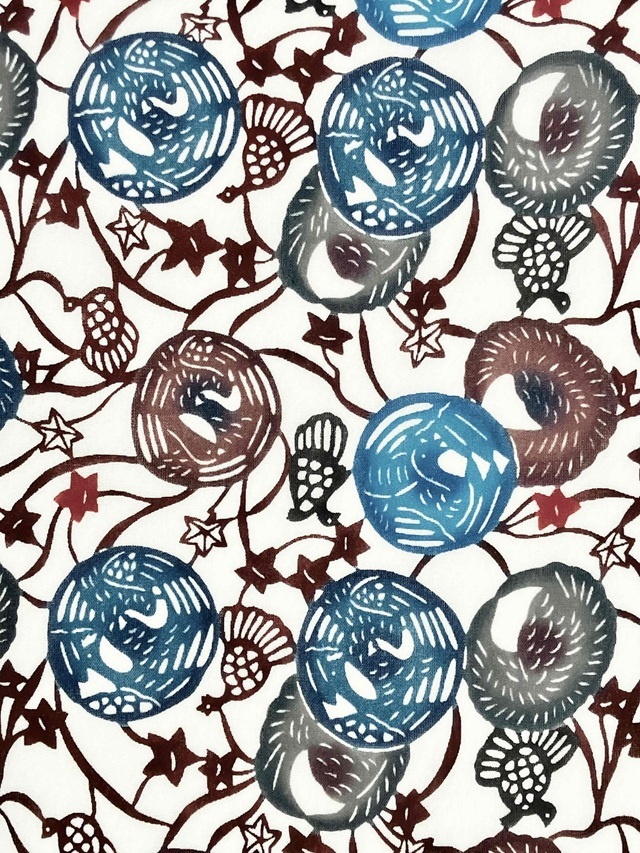 城間栄順　紅型　夏大島東郷織物