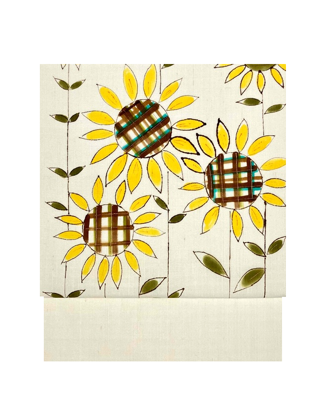 岡田その子 ひまわり 型絵染｜メルヘンの世界｜着物セレクト専門店