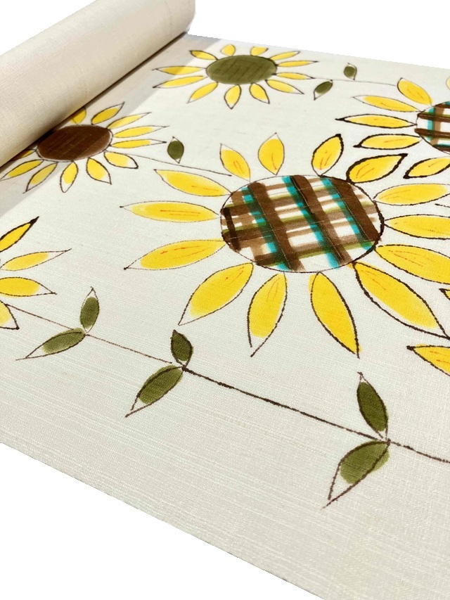 岡田その子 ひまわり 型絵染｜メルヘンの世界｜着物セレクト専門店