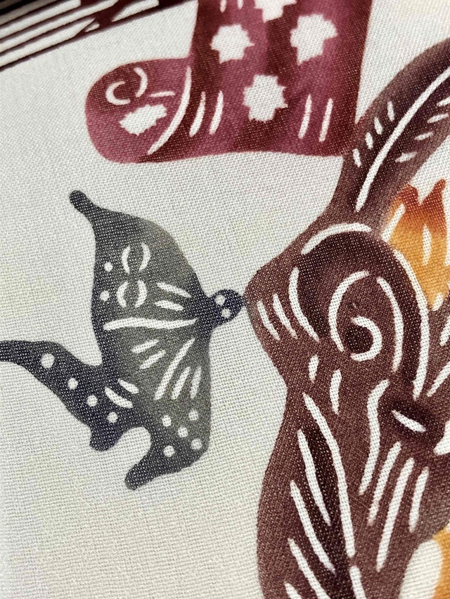 城間栄順 紅型×夏大島 糸巻 糸車 単衣夏 現代紅型の礎を築いた最高峰