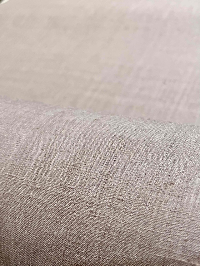 結城紬　無地 本場結城紬 地機無地(宮崎・淡灰梅色) - 染と織たかはしオンラインショップ