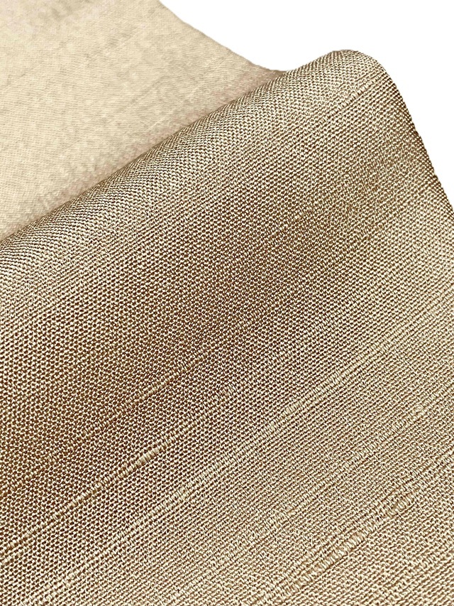 なつきぬ 単衣夏着尺 五百機織 佐志め織物 薄茶横縞｜着物セレクト専門